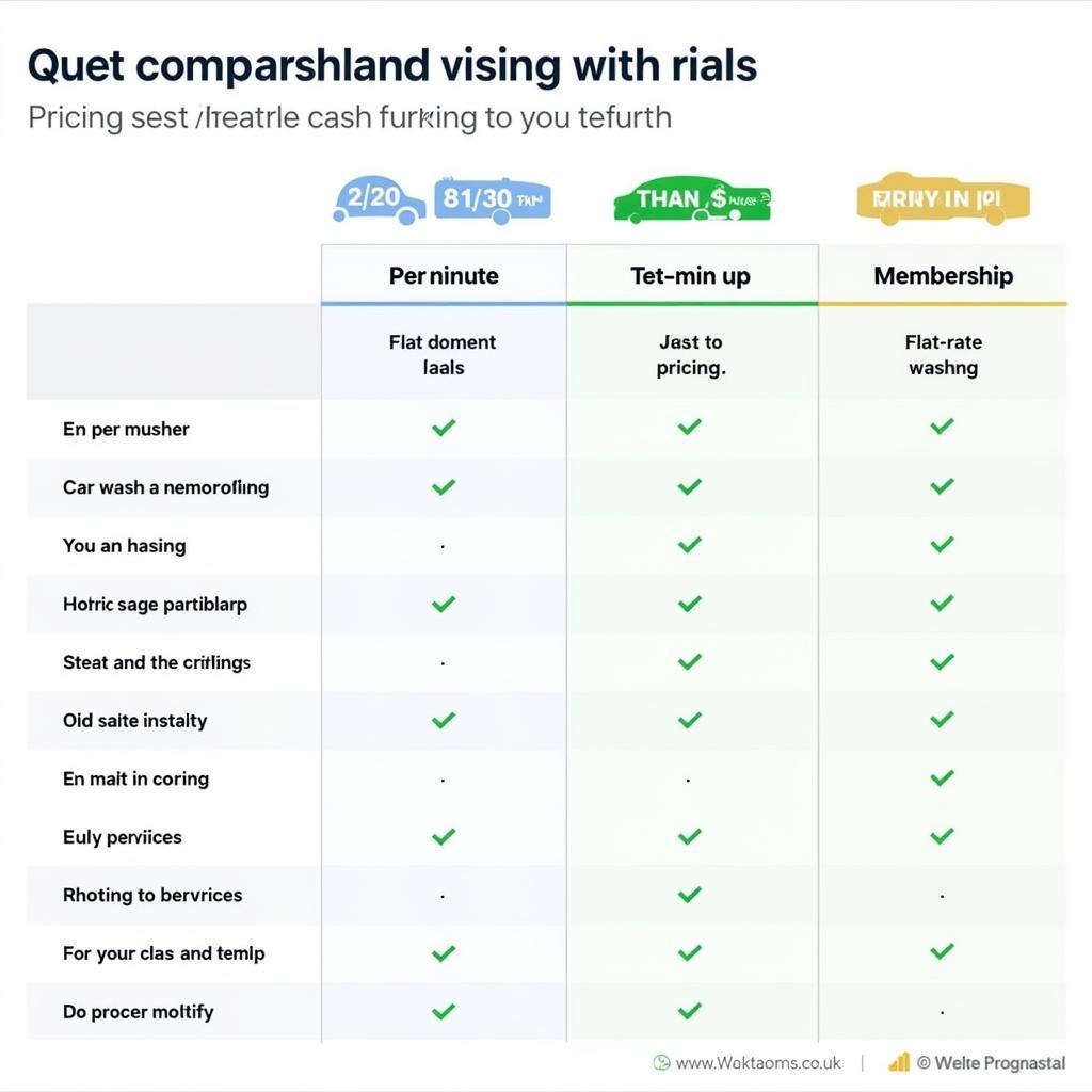 Different pricing strategies for car washes