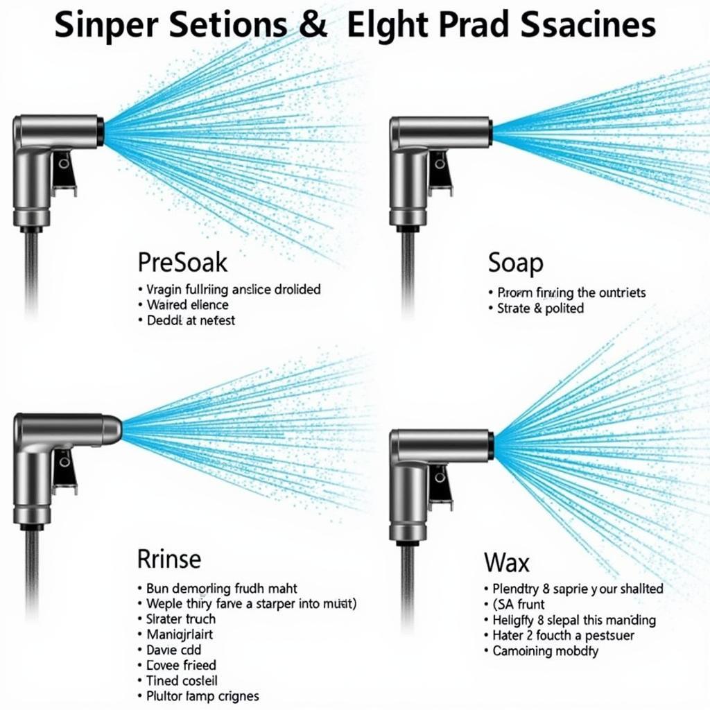 Demonstration of Various Car Wash Sprayer Settings