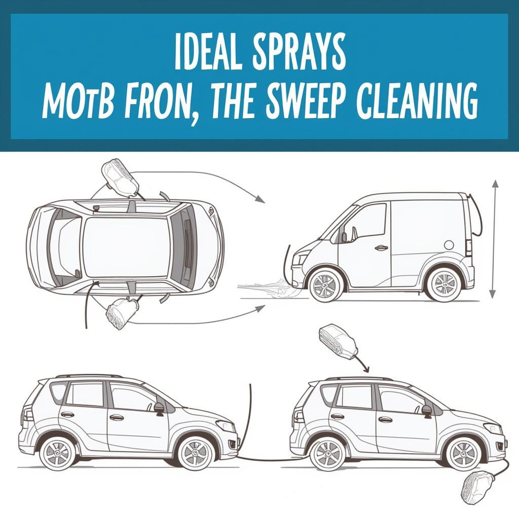 Proper techniques for using a car wash sprayer including distance and motion.