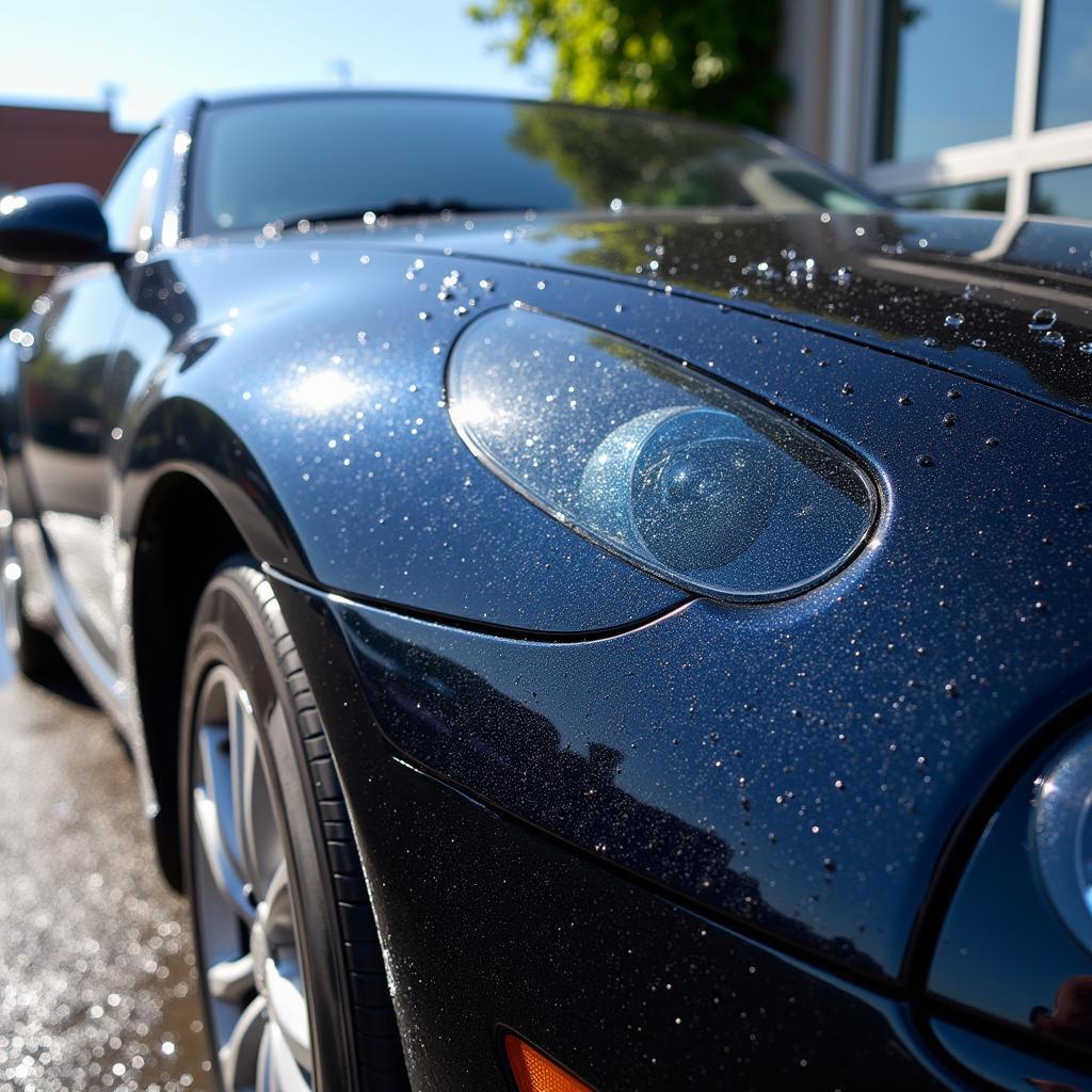 Gleaming Car with Applied Ceramic Coating