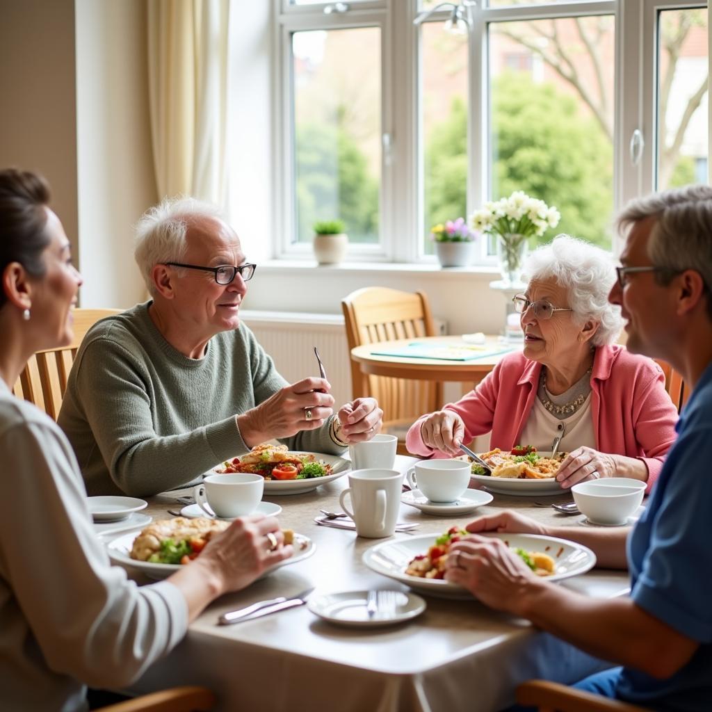 Care Home Dining Room Socialization