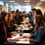 Students Networking with Employers at a Career Fair