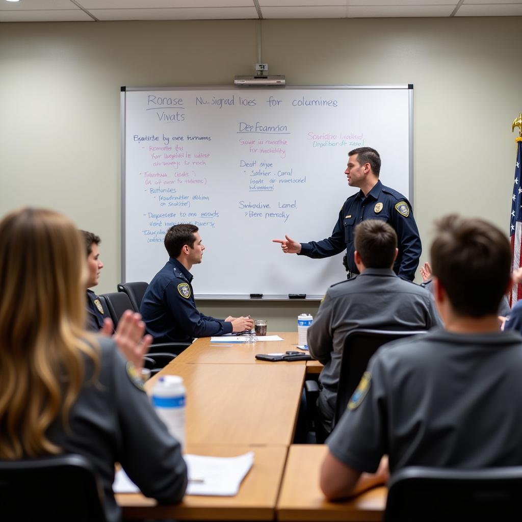 CES Officer in a Meeting