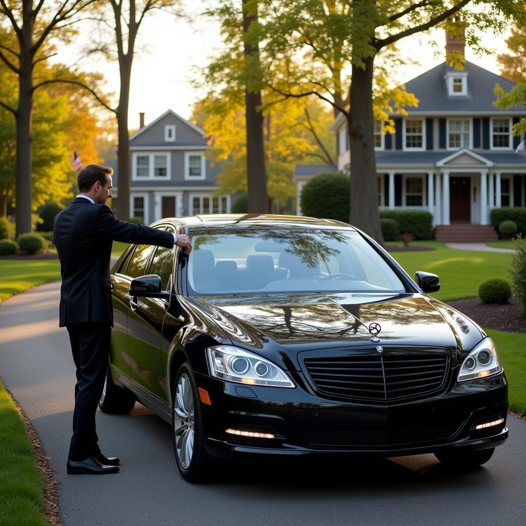 Chauffeur-Driven Car in the Hamptons