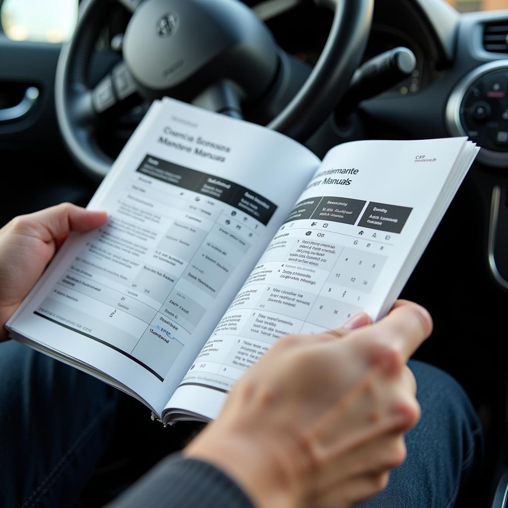 Consulting the Owner's Manual for Car Service Needs