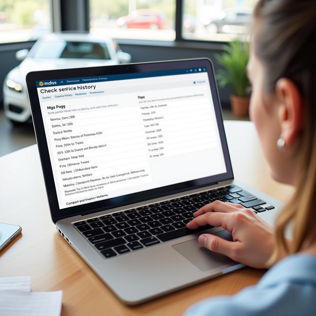 Checking Car Service History Using Online Databases