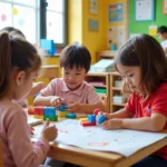 Children Interacting and Learning in a Stimulating Environment