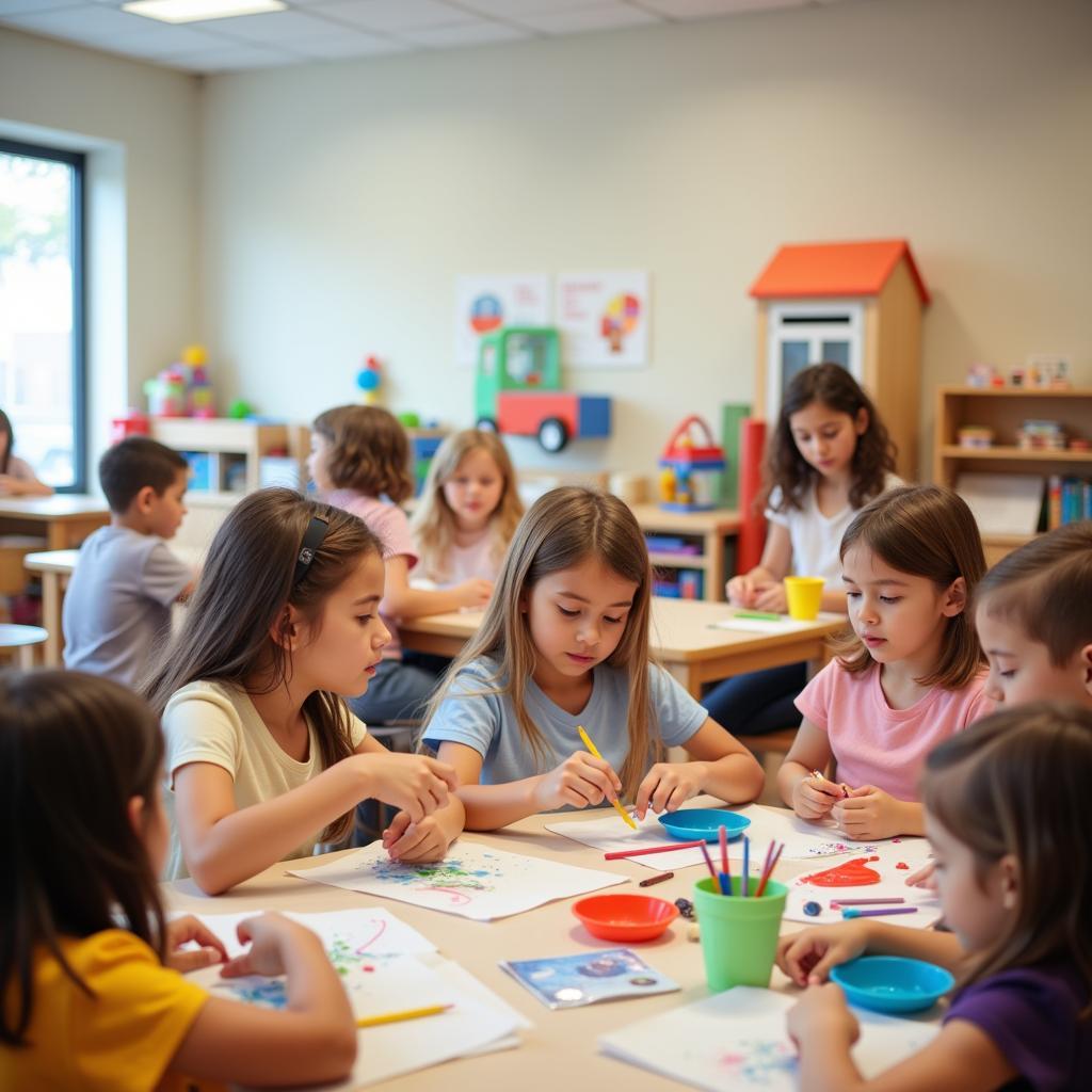 Children Playing Together at Day Care