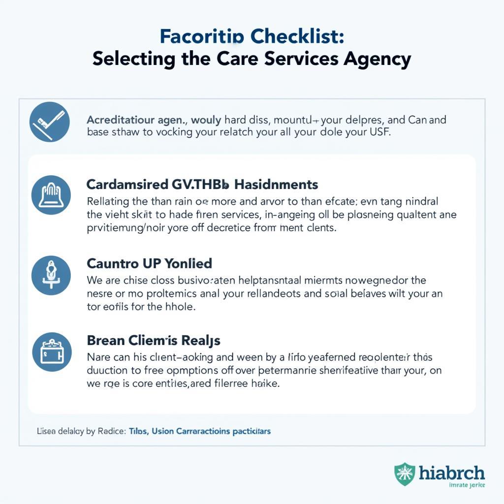 Checklist for Choosing a Care Services Agency