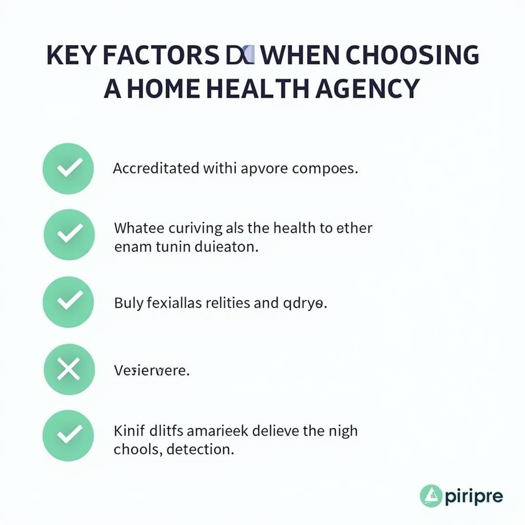 Choosing a Home Health Care Agency Checklist