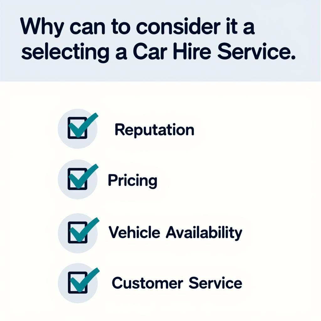 Choosing the Right Car Hire Service Checklist