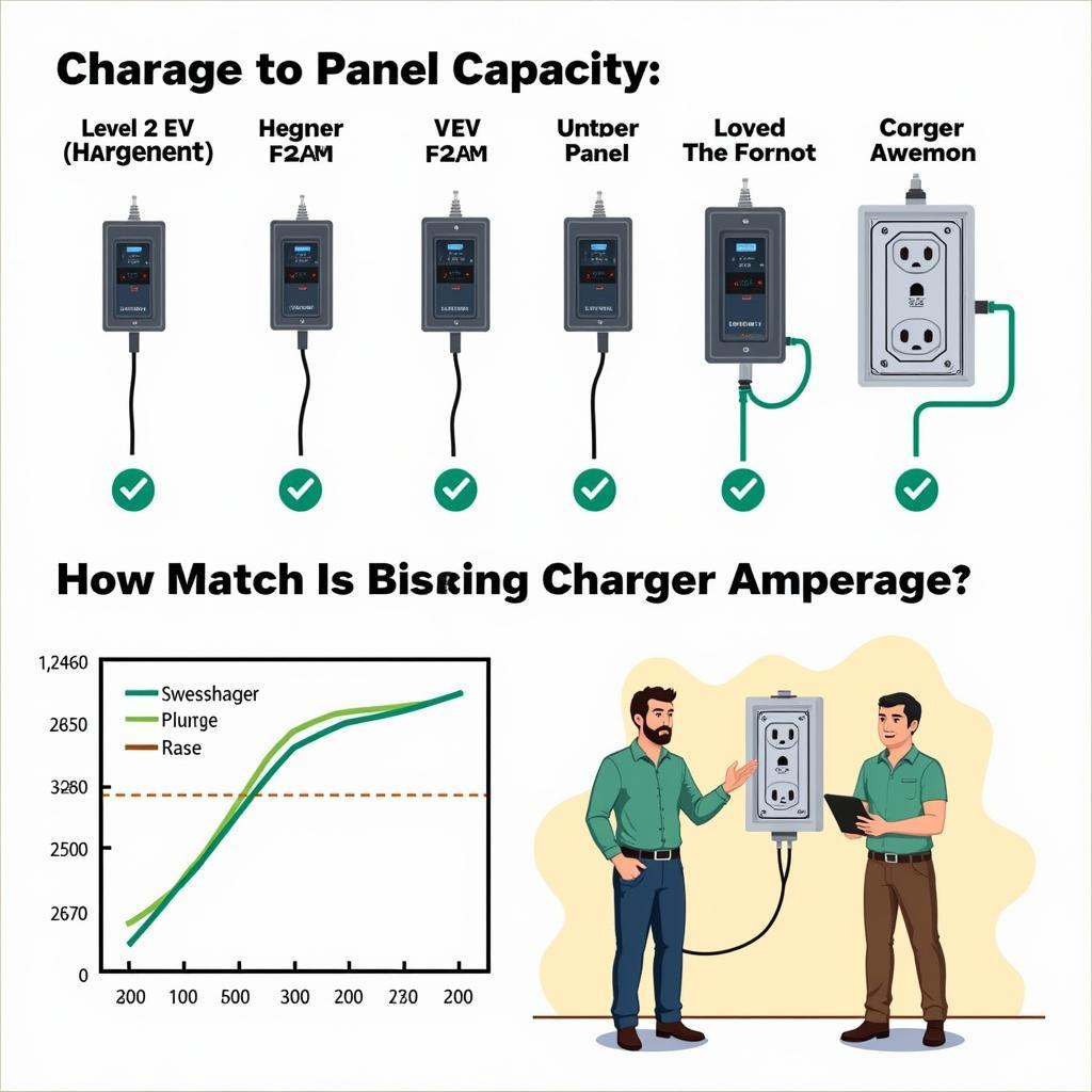 Choosing the right EV charger amperage based on available capacity of the electrical panel.