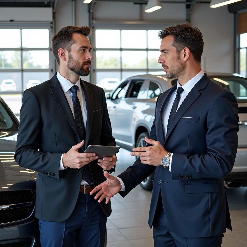 Customer Consulting with ABC Luxury Car Service Advisor