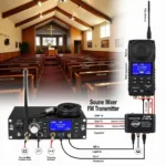 Setting up an FM transmitter for a church service