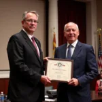 Civil Servant Receiving an Award