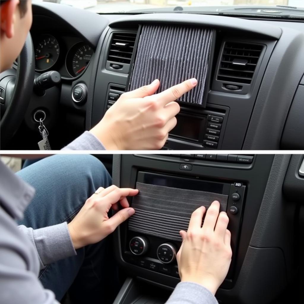 Cleaning Car AC Cabin Air Filter