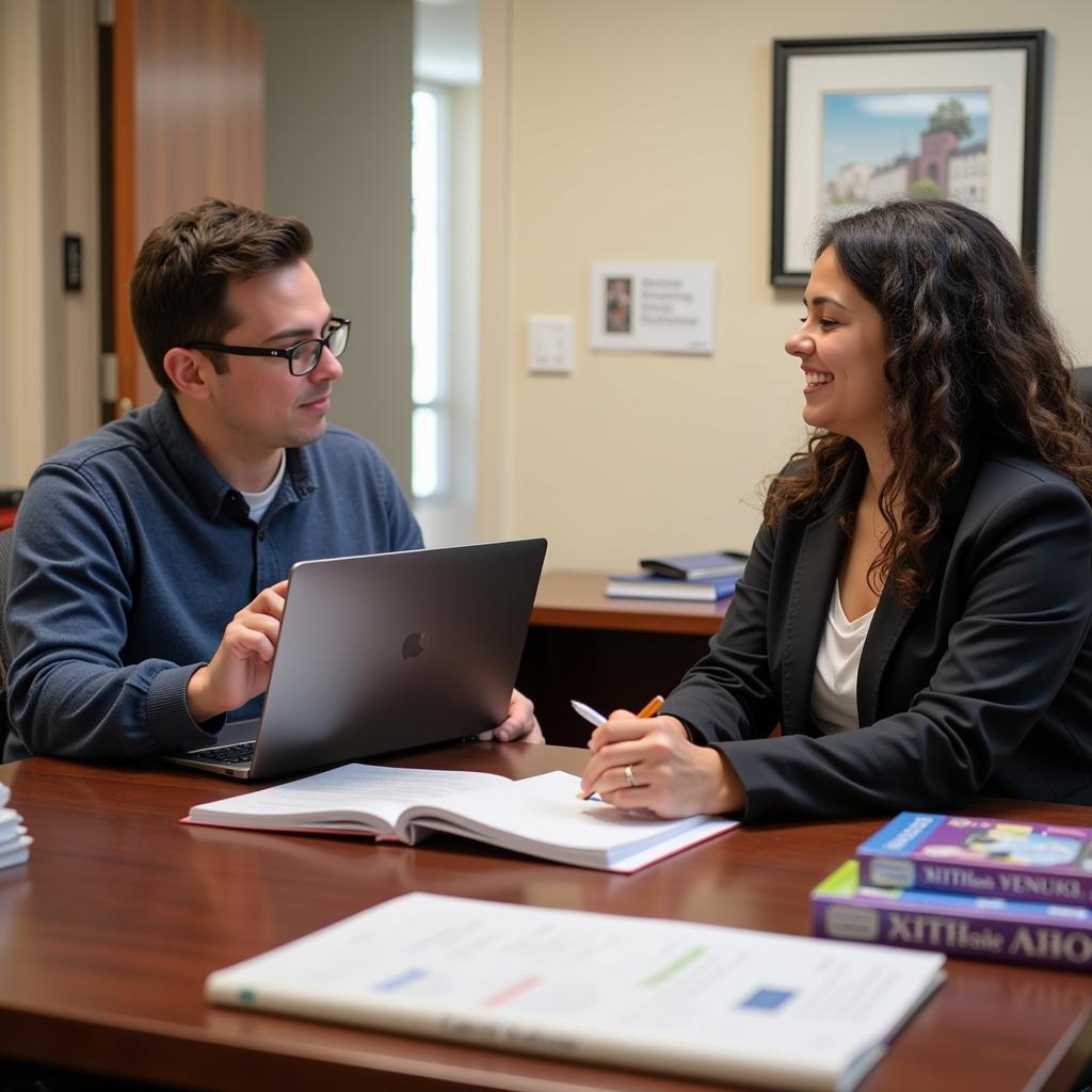 College Career Counselor Meeting with Student