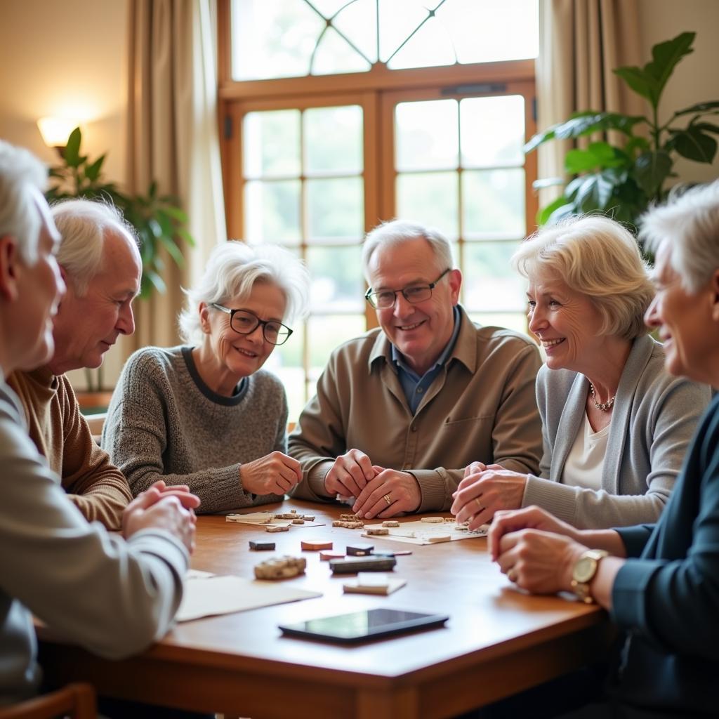 Group activities for seniors in a community care setting