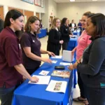 Center for Health Care Services staff engaging with community members at a local health fair.