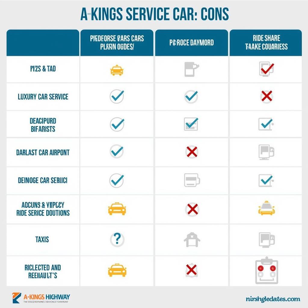 Comparing A-Kings Highway Car Service Types