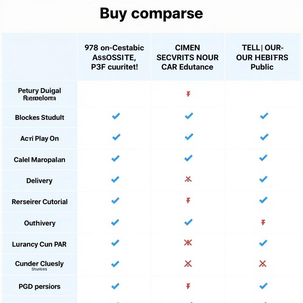 Comparing Car Buying Services:  A table comparing different services based on key features.