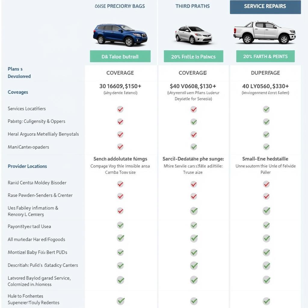 Comparing Car Service Plans