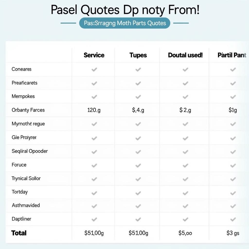 Comparing Car Service Quotes from Different Garages