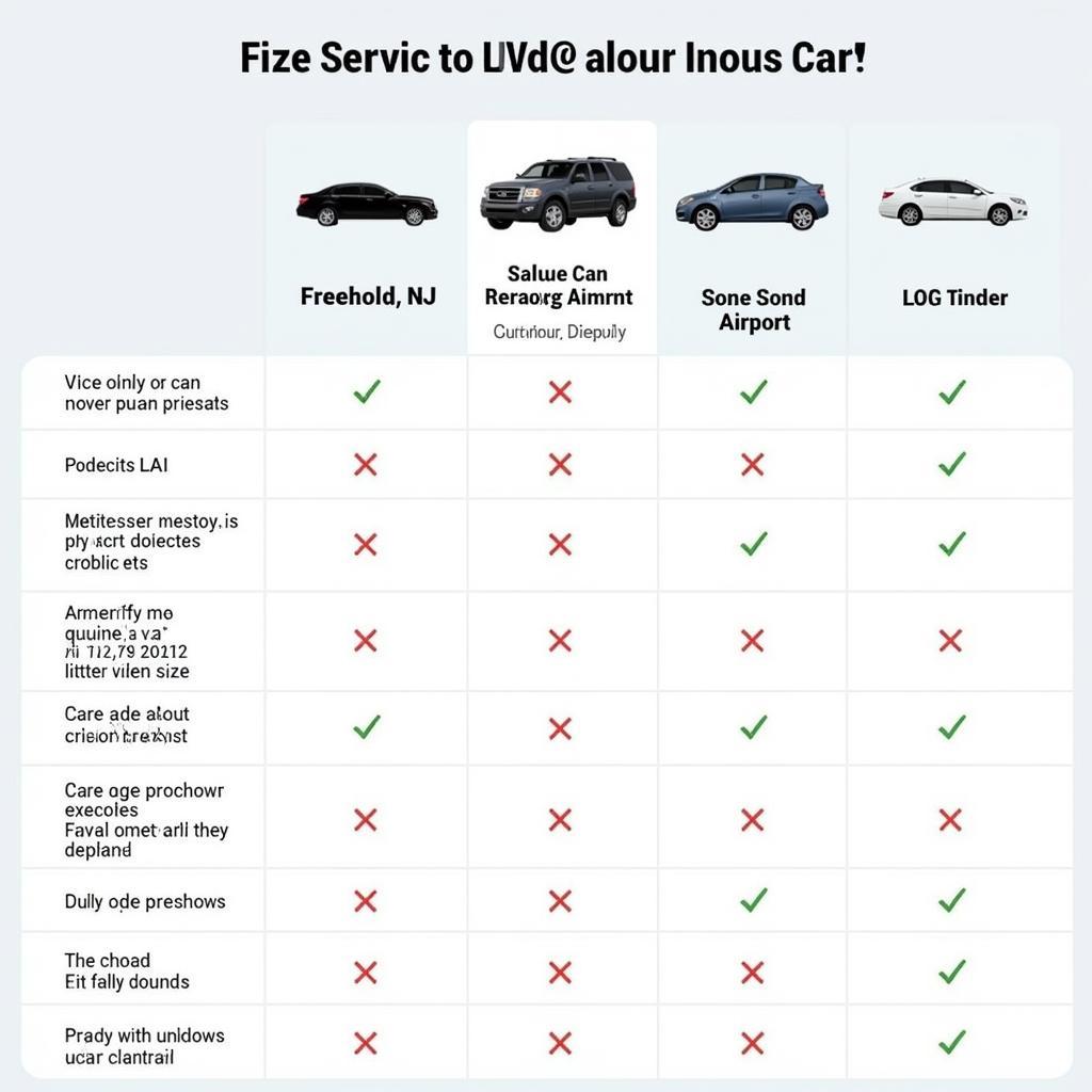 Comparing Car Service Providers in Freehold, NJ