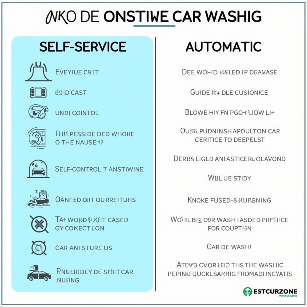 Comparison of self-service and automatic car washes