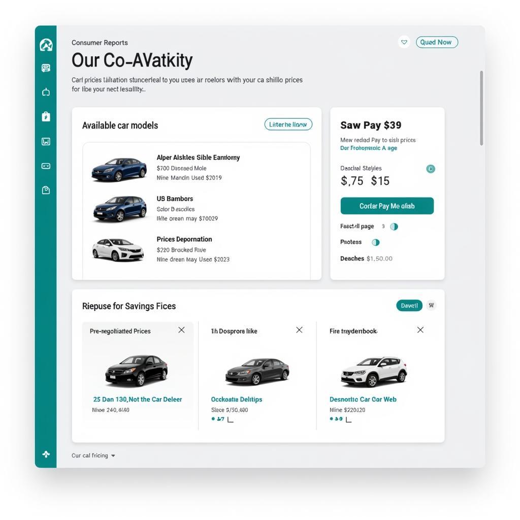 Consumer Reports Car Pricing Service Dashboard