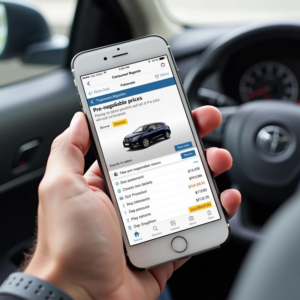 Consumer Reports Car Pricing Service Mobile App