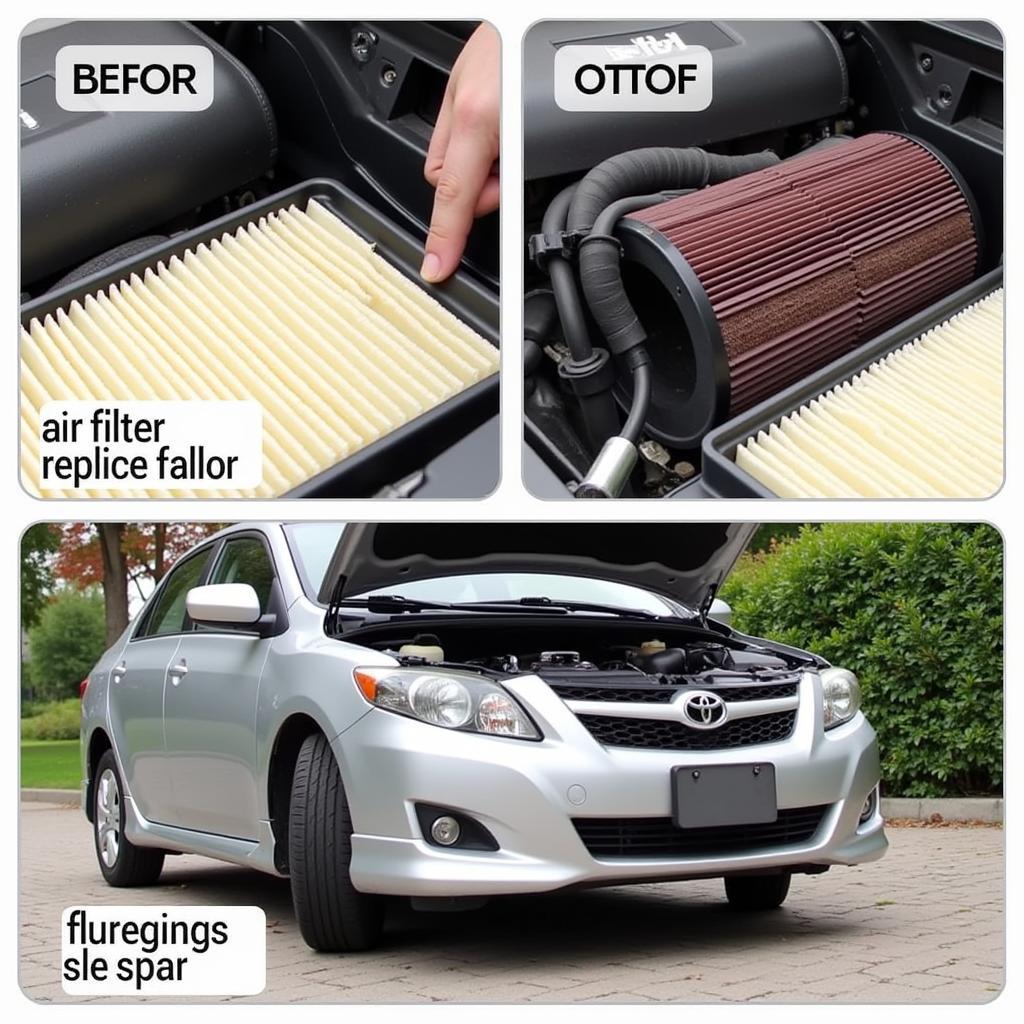 Oil Change and Air Filter Replacement on Toyota Corolla