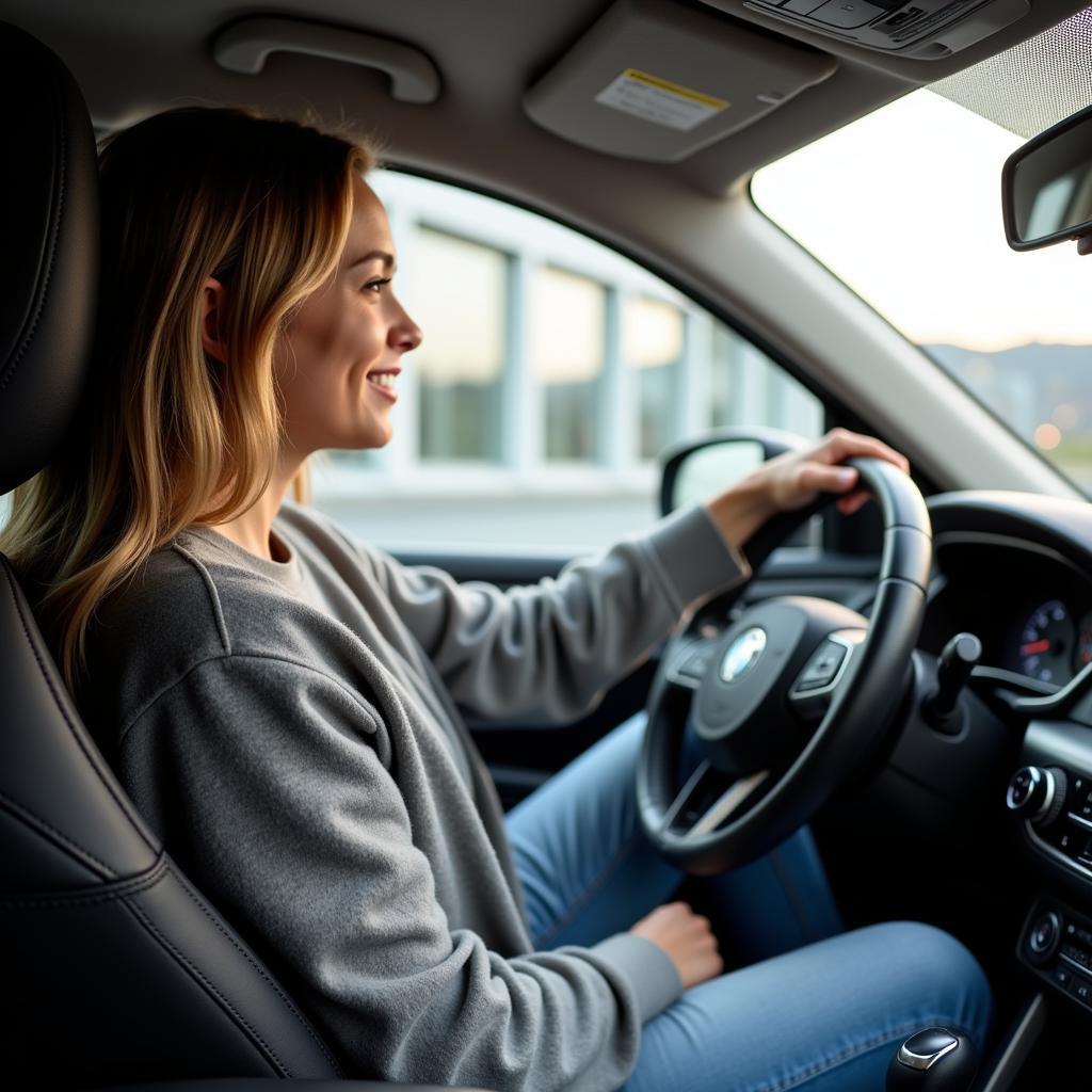 Customer Driving a Courtesy Car