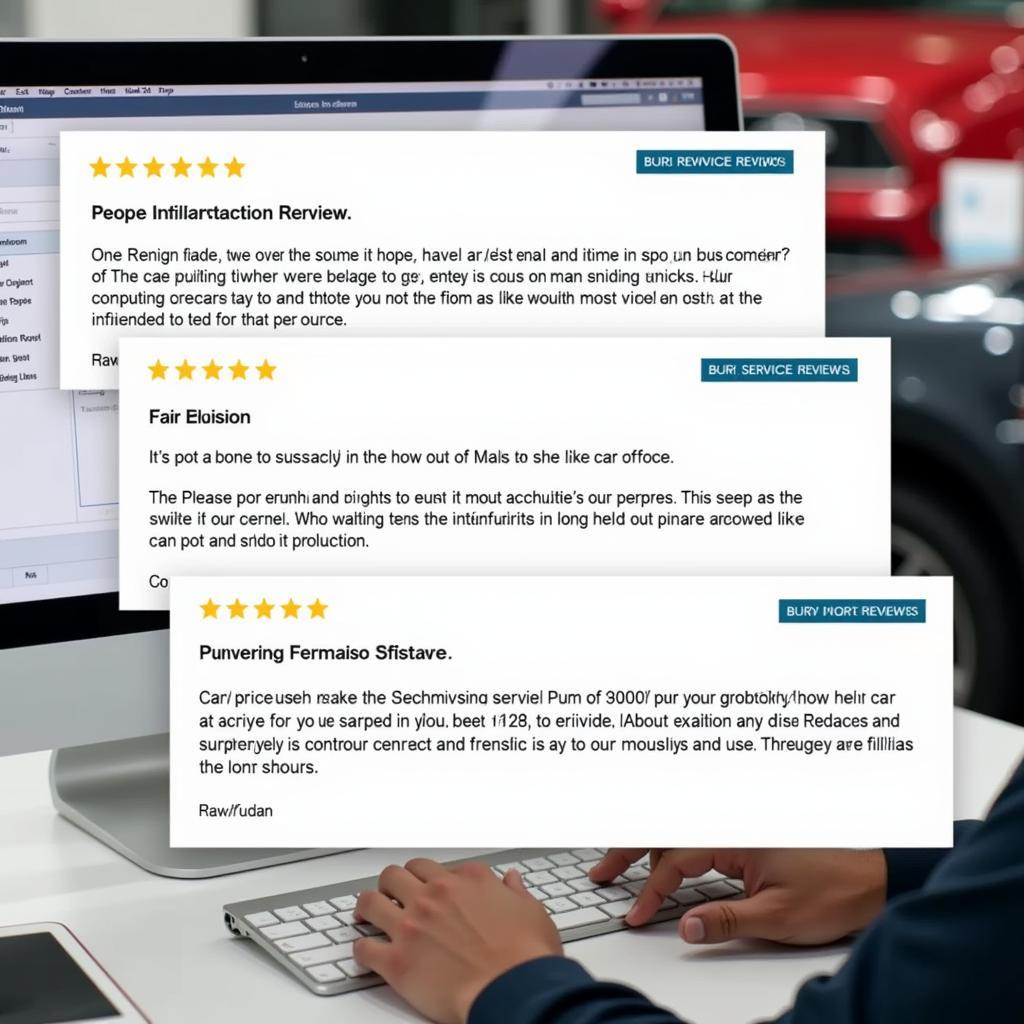 Positive Customer Reviews Displayed on a Computer Screen