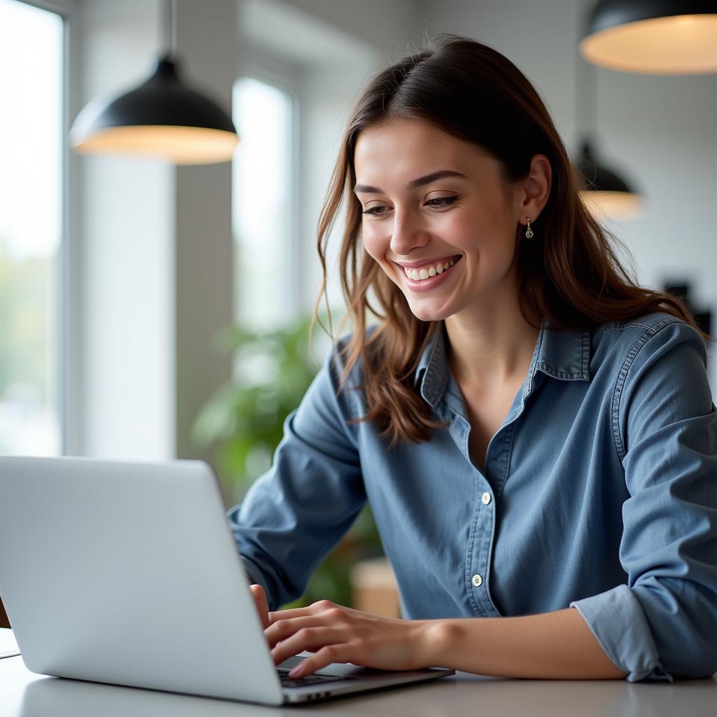 Customer Reviewing Car Agent Service