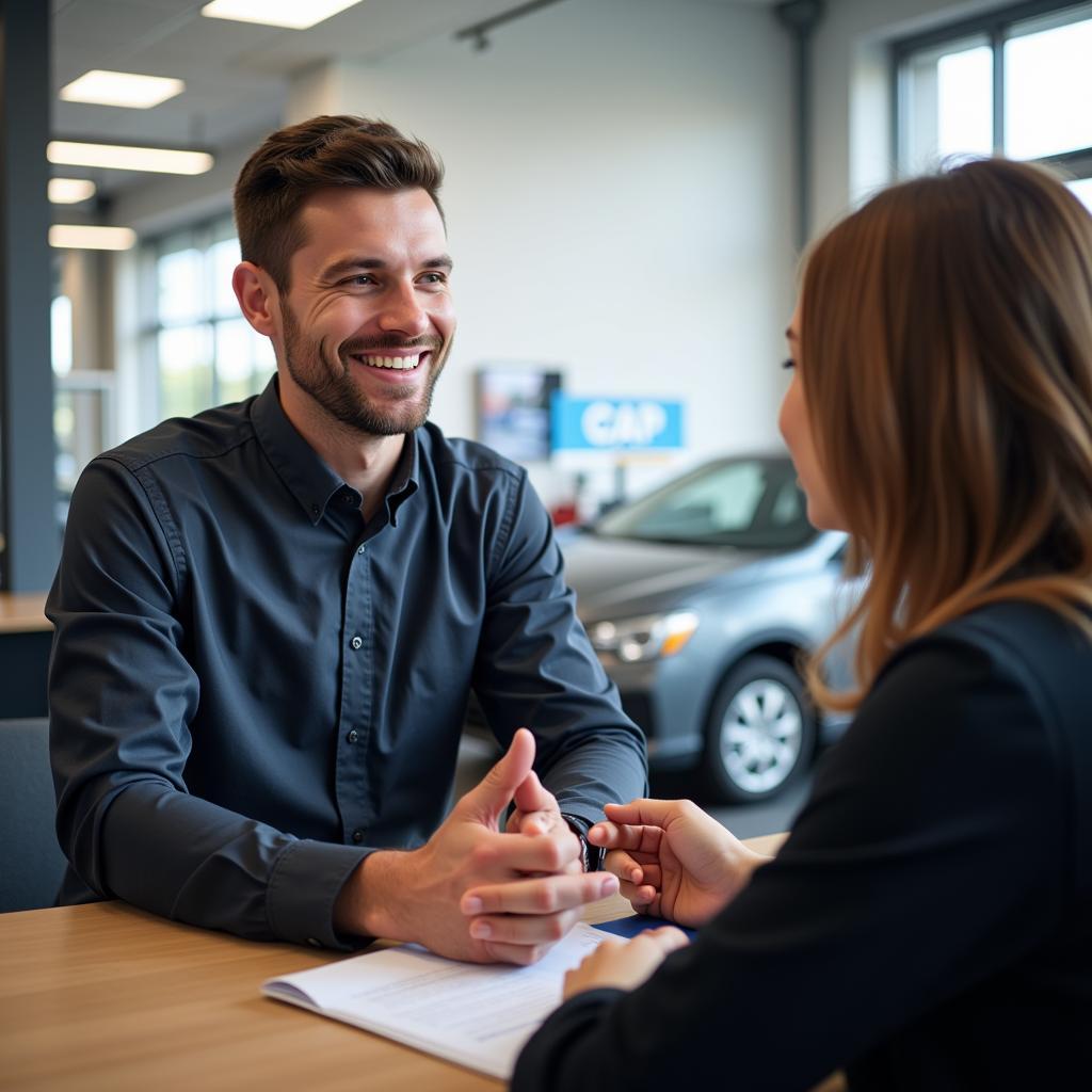 Positive Customer Interaction at a Car Dealership