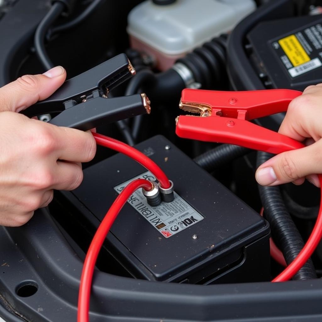 Dead Car Battery Jump Start