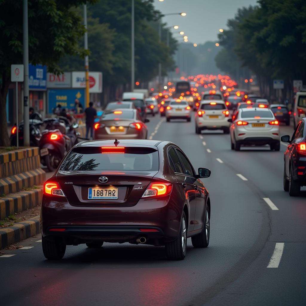 Car Breakdown in Delhi Traffic During Rush Hour