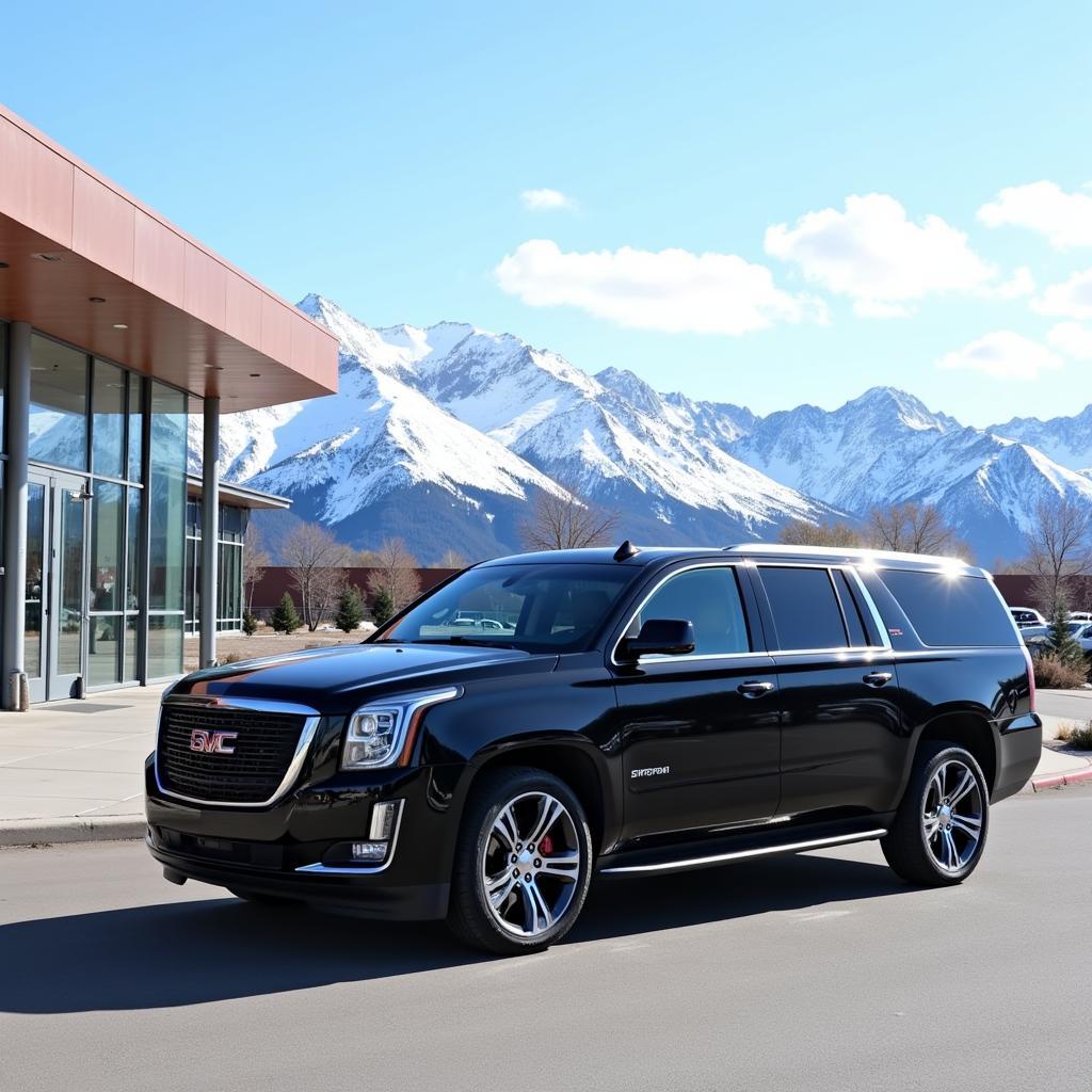 Denver Airport to Aspen Car Service - Luxury SUV waiting for passengers.