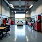 Modern and Clean Auto Repair Shop Interior in DeSoto, TX