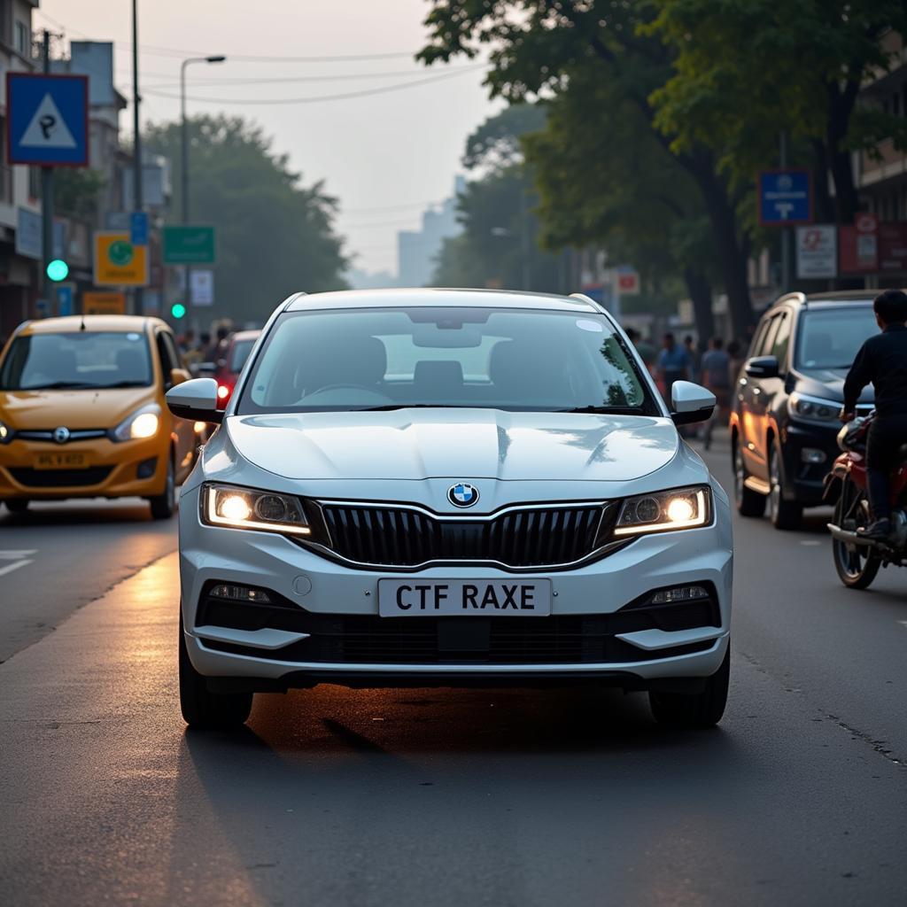 Car rental navigating Dhaka traffic