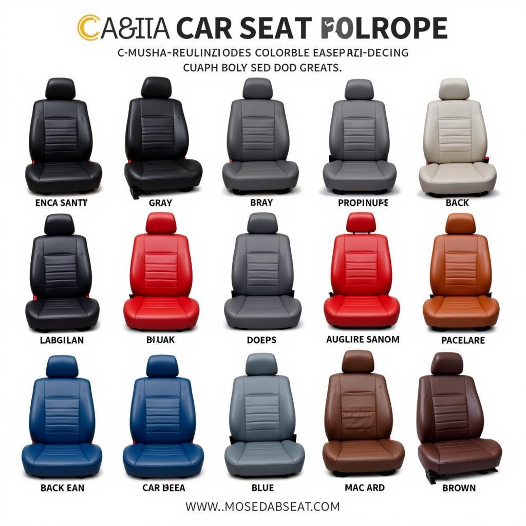 Variety of Car Seat Dye Colors for Customization