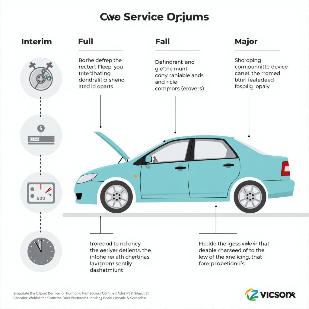 Visual representation of different car service types