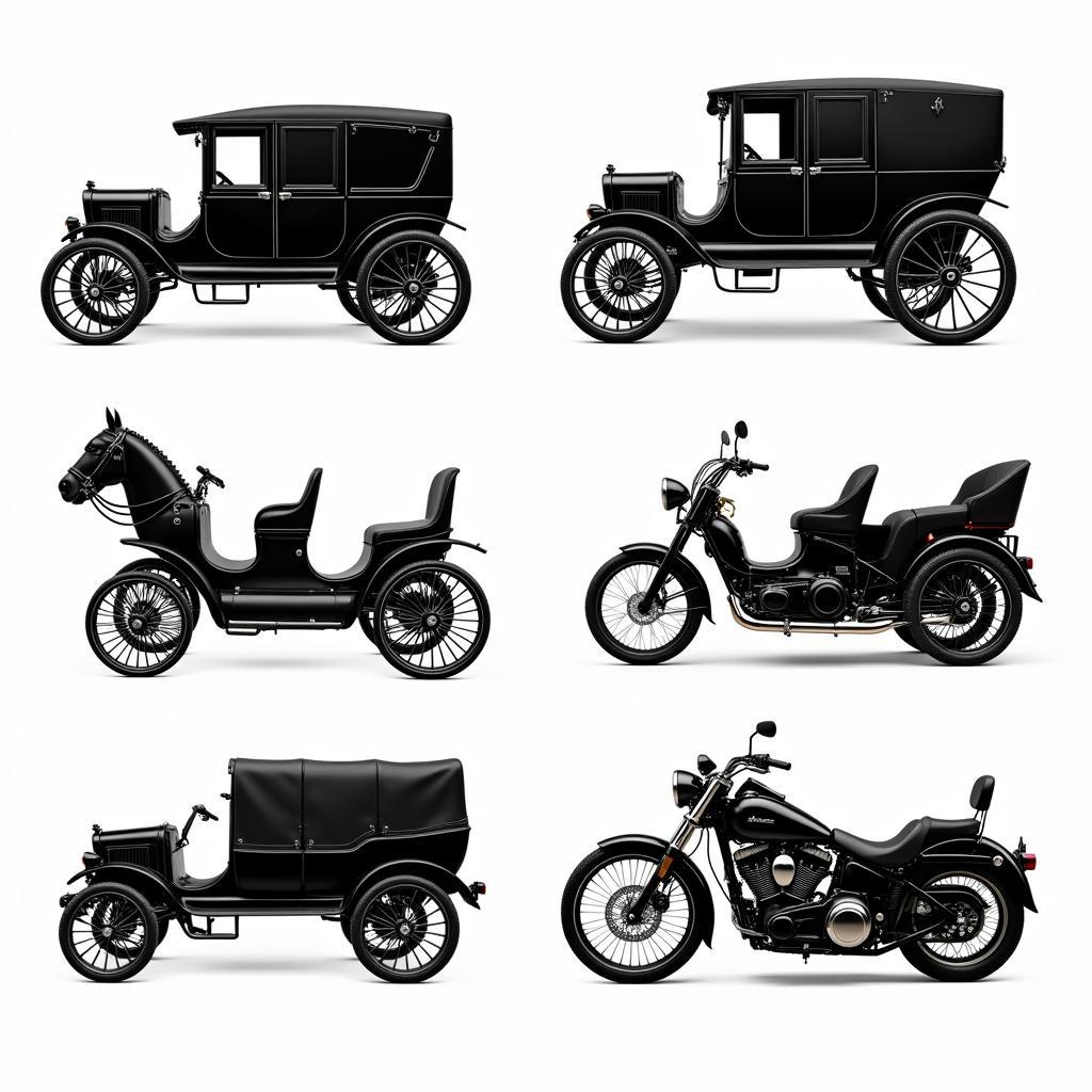 Different types of hearses for funerals