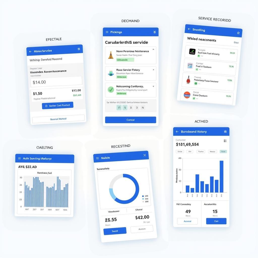 Digital Car Maintenance App Interface