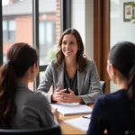 Director of Career Services Meeting with Students