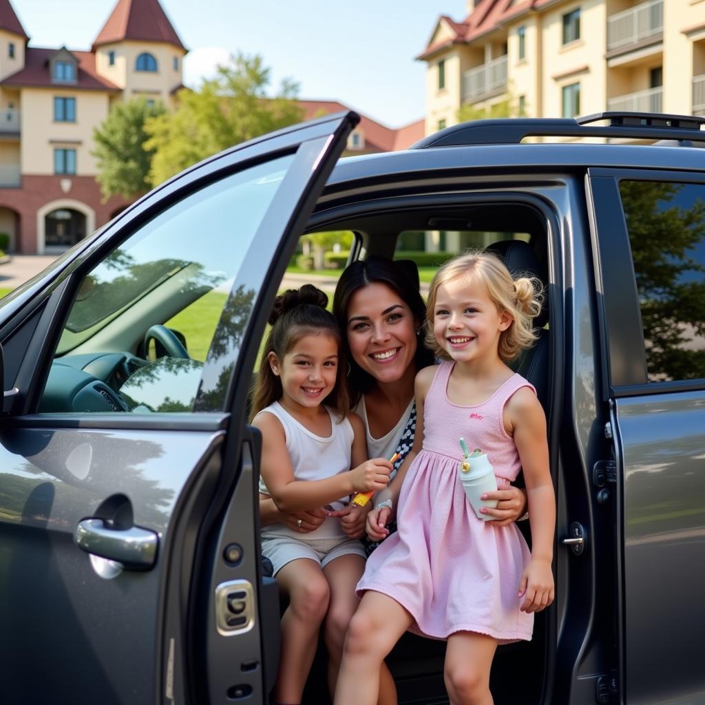 Family Arriving at Disney World via Car Service