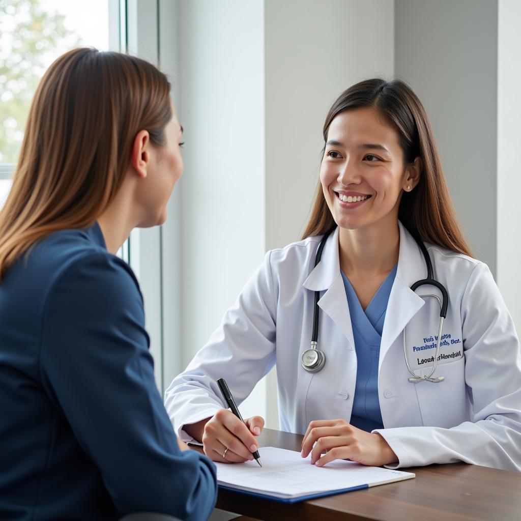 Doctor discussing treatment options with a patient