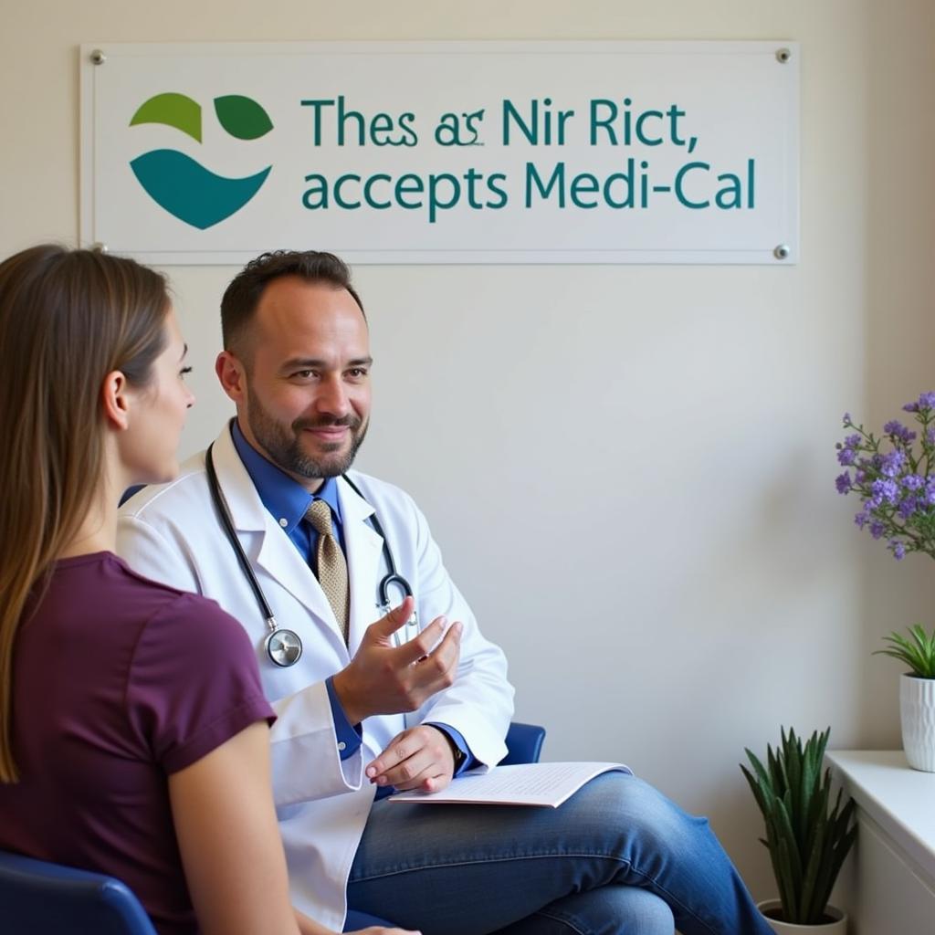 Doctor Consulting Patient in an Office that Accepts Medi-Cal