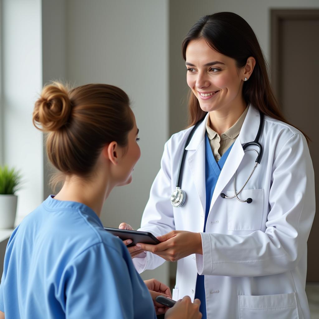 Doctor providing mental health support to a patient